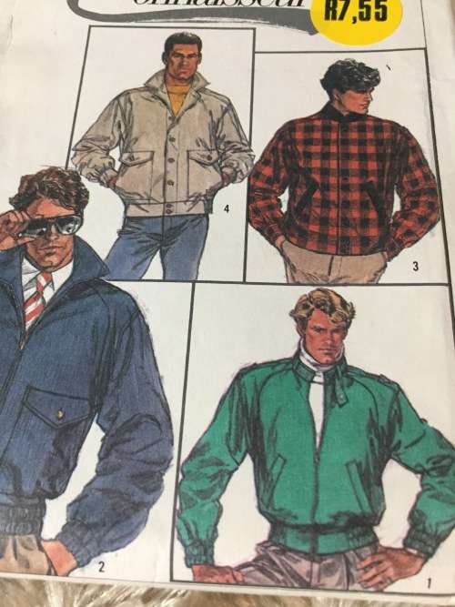 PATTERN SIMPLICITY 7358 - MEN`S JACKET (SIZE 38)
