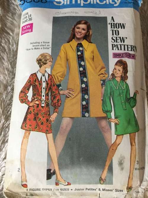 PATTERN SIMPLICITY 8366 (VINTAGE, SLEEVE EXCL) - DRESSES (SIZE 14)