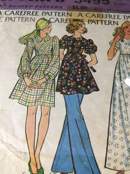 PATTERN MCCALL`S 3495 (VINTAGE) - DRESS and PANTS (SIZE 12)
