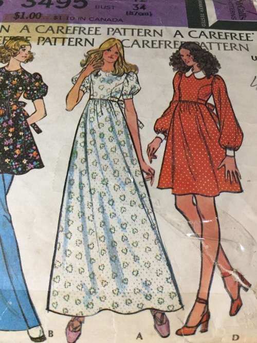 PATTERN MCCALL`S 3495 (VINTAGE) - DRESS and PANTS (SIZE 12)