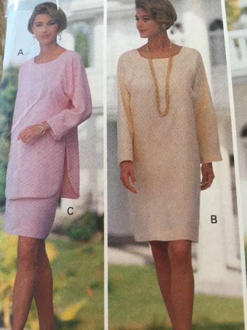 PATTERN BUTTERICK 6206 (COMPLETE, CUT ON 16) - PULLOVER DRESS,TUNIC,SKIRT,PANTS (SIZE 12-14-16)