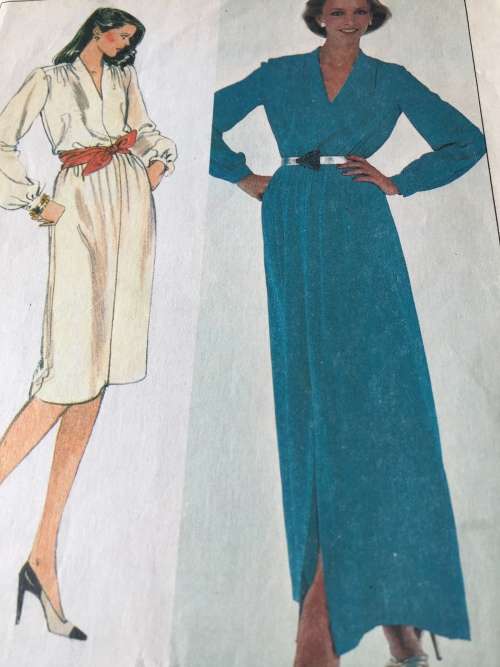 PATTERN MCCALL`S 7359 (VINTAGE)(COMPLETE) - PULLOVER DRESS (SIZE 12)