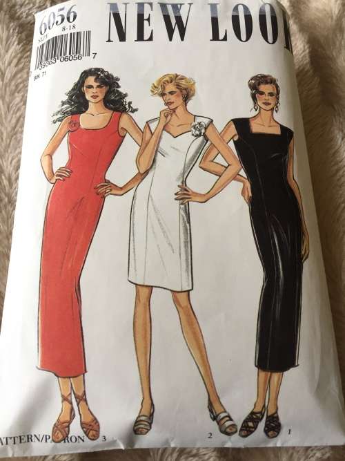 PATTERN NEW LOOK 6056 (CLEAN,TIDY) - DRESSES (SIZE 8-18)