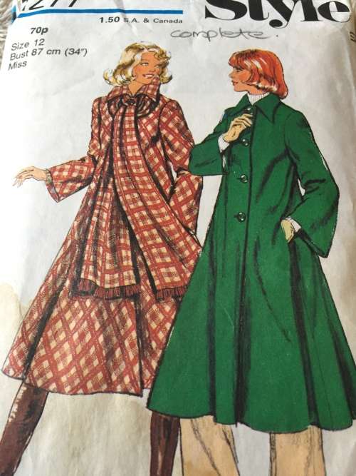 PATTERN STYLE 1277 (VERY VINTAGE, COMPLETE) - COATS (SIZE 12)