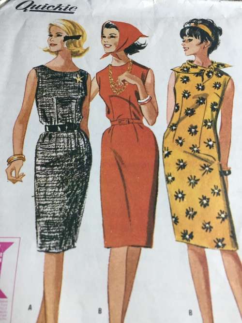 PATTERN MCCALL`S 6804*1963 (VERY VINTAGE, TIDY PATTERNS) - DRESS & SCARF (SIZE 14)