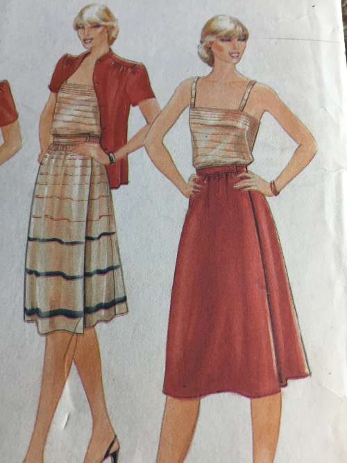 PATTERN BUTTERICK 3739 (VINTAGE, UNUSED) - JACKET,CAMISOLE,SKIRT,PANTS (SIZE 14)