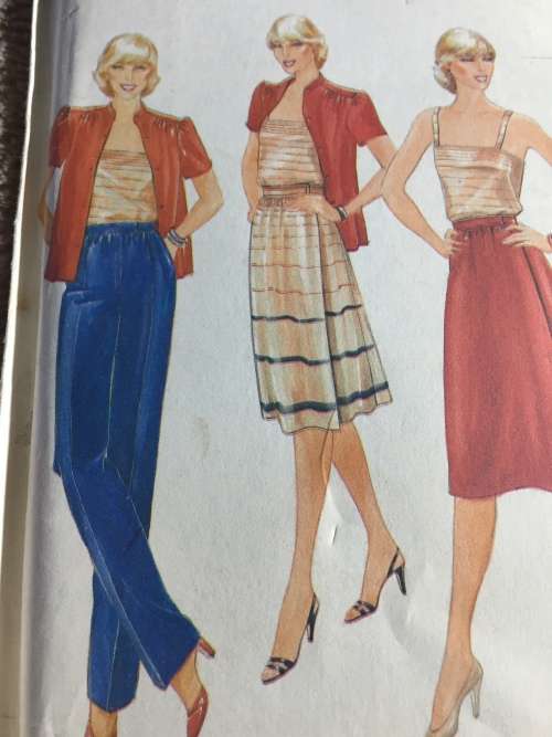 PATTERN BUTTERICK 3739 (VINTAGE, UNUSED) - JACKET,CAMISOLE,SKIRT,PANTS (SIZE 14)
