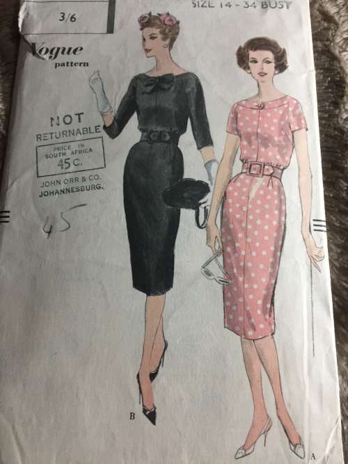 PATTERN VOGUE 9781 (VERY VINTAGE, TIDY PATTERNS) - ONE PIECE DRESS (SIZE 14)