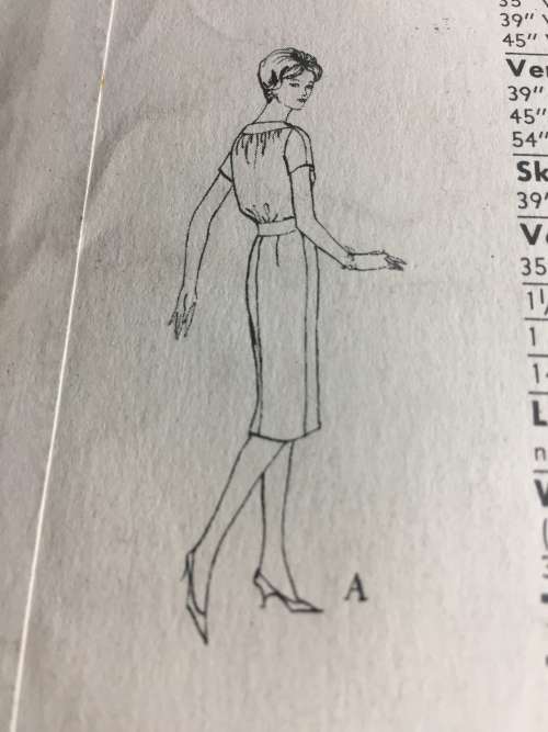 PATTERN VOGUE 9781 (VERY VINTAGE, TIDY PATTERNS) - ONE PIECE DRESS (SIZE 14)