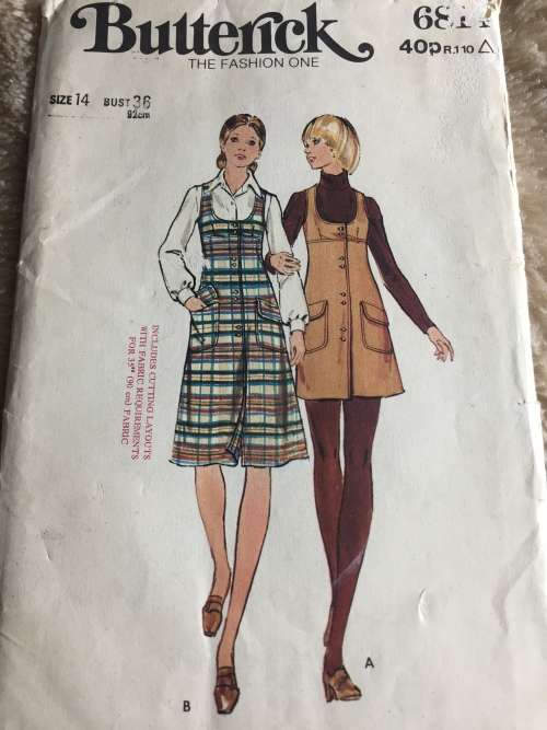 PATTERN BUTTERICK 6814 (VINTAGE, TIDY PATTERNS) - JUMPER (SIZE 14)