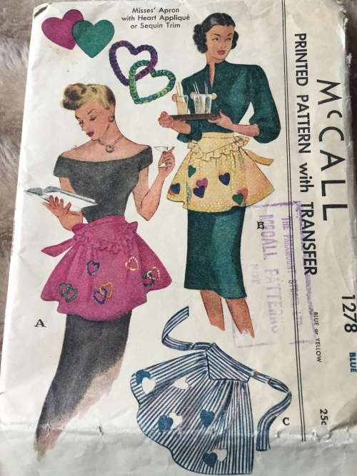 PATTERN MCCALL`S 1278  (VINTAGE, TIDY PATTERNS) - APRONS