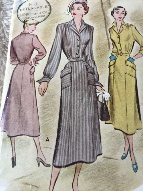 PATTERN MCCALL`S 7751 (VERY VINTAGE, TIDY PATTERNS) - DRESS  (SIZE 42) BIG SIZE