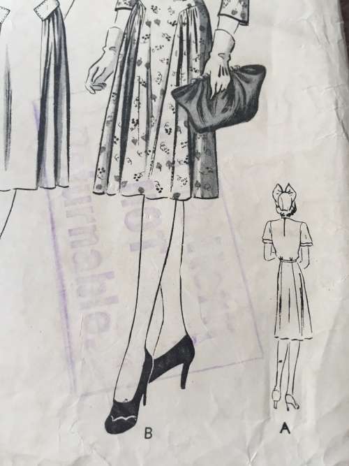 PATTERN BUTTERICK 1795 (VERY VINTAGE, NEAT & TIDY PATTERN) - DRESS (SIZE 42)