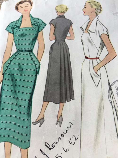 PATTERN MCCALL`S 8036*1950 (VERY VINTAGE, NEAT & TIDY PATTERN) - DRESS (SIZE 16)