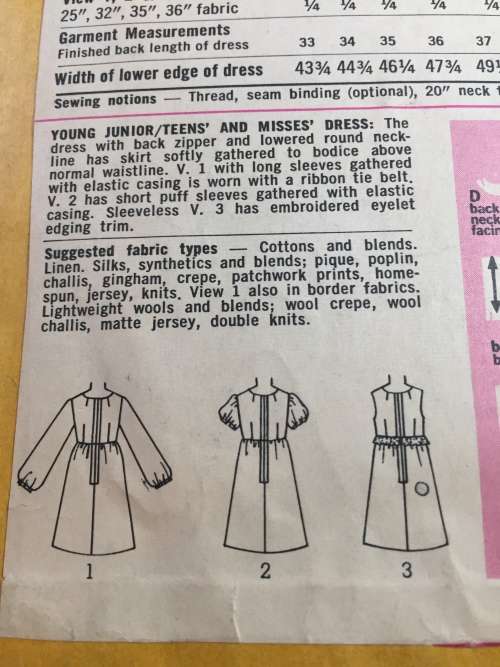 PATTERN SIMPLICITY 8639 (VINTAGE, NEAT & TIDY) - DRESSES (SIZE 10)