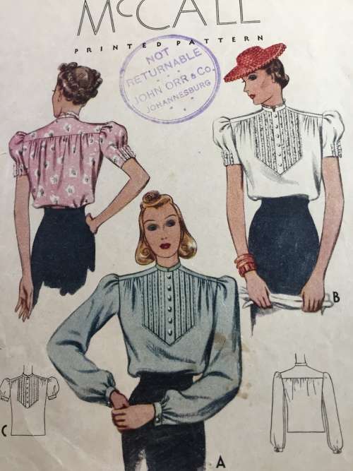 PATTERN MCALL`S 3237 (VERY VINTAGE, NEAT & TIDY) - BLOUSES (SIZE 14)