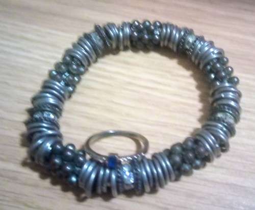 Sterling Silver chunky bracelet with Ring