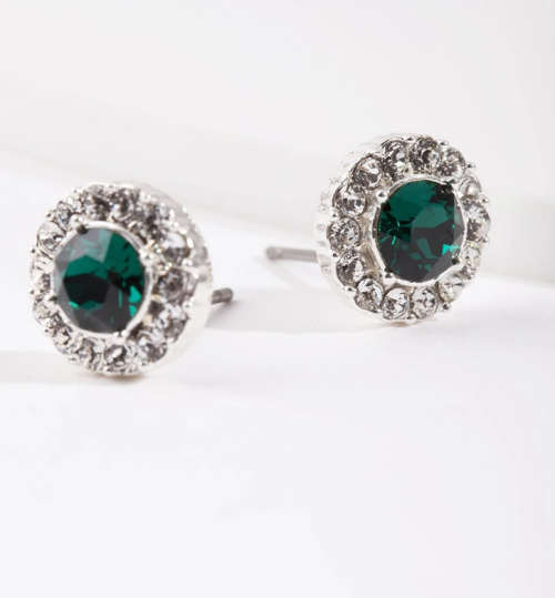 Must have: Swarovski Silver Emerald Halo Earrings