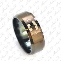 Men`s stainless steel batman ring