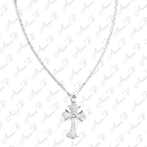 Sterling silver cross necklace