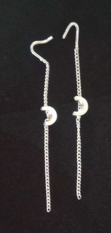 Moon dangle earrings Silver