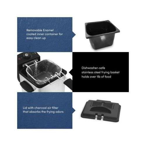 Harwa Stainless Steel 1000W Portable Deep Fryer HD3301