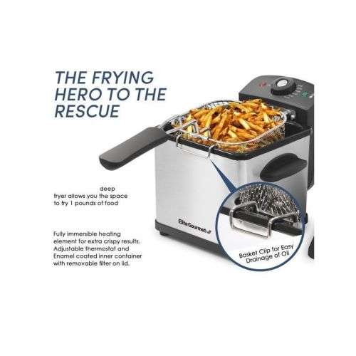 Harwa Stainless Steel 1000W Portable Deep Fryer HD3301