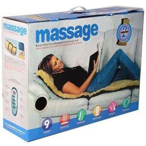 Reversible Faux Sheepskin 9 Motor Full Body Massage Mat-Soothing Chair