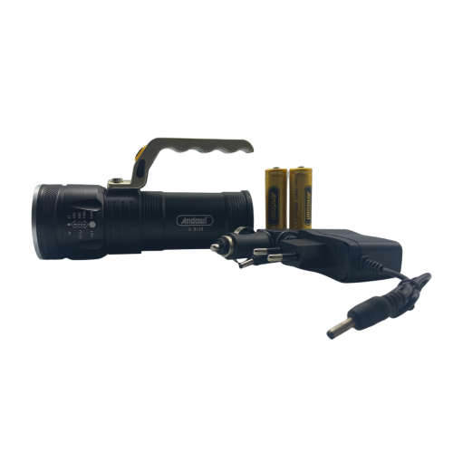 Andowl Q-S113 Rechargeable Far Bright Flashlight with handle