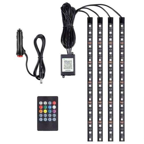 Andowl RGB LED Car Strip Lights with Remote Control Q-CD52