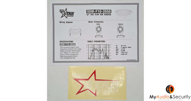 Starsound Speaker Sub 10` DVC Slim SSW-F10-2650