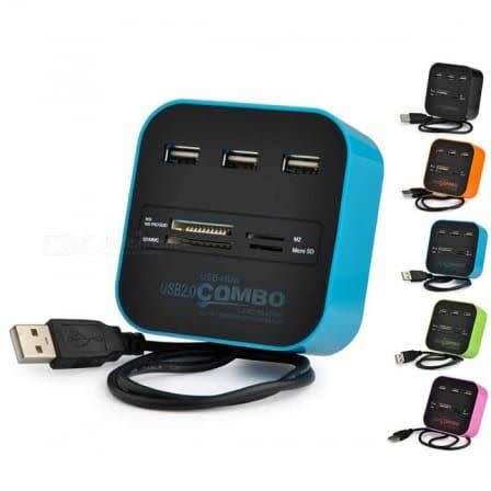 Combo USB hub & card reader