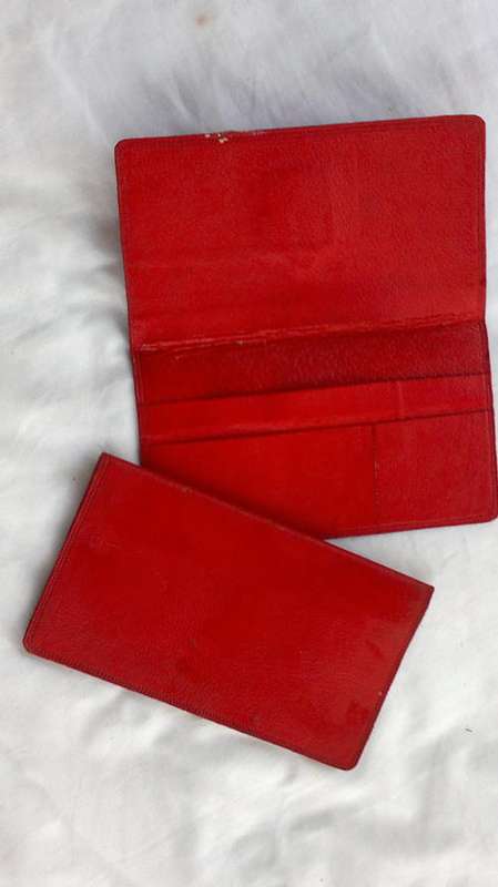 Genuine red leather wallet
