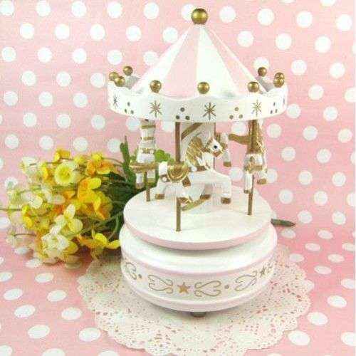 **NEW** Luxury  Wooden Musical Carousel in different colours- Makes an excellent gift!