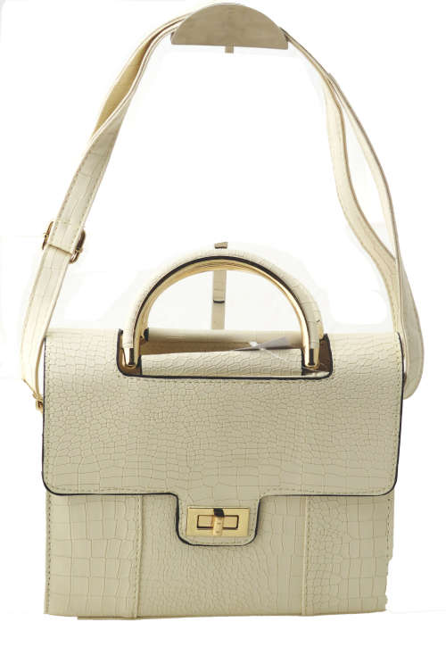 **NEW ARRIVAL**Elegant Faux Crocodile leather bag in PEARL WHITE(Cream)-step out in style!