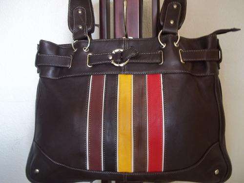 **NEW ARRIVAL**stunning 100%  Genuine leather LARGE TRAVEL/HAND Bag in DARK BROWN. Travel in STYLE!