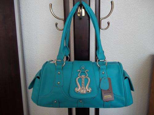 **NEW ARRIVAL**Gorgeous ladies SOTTO hand bag in AQUA. Styled in Italy. GREAT QUALITY!