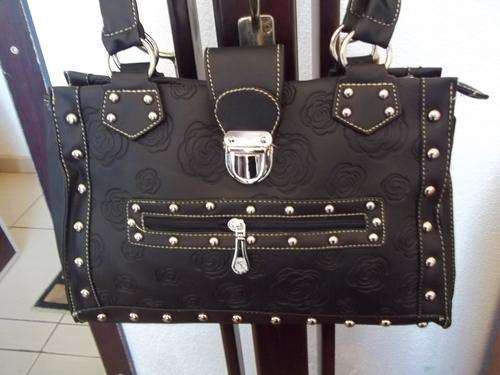 ***Stunning Ladies leather Bag in BLACK WITH STUDS. Great quality,  A Great buy!