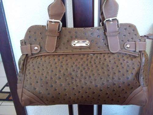 Gorgeous ladies designer style  faux ostrich leather in BROWN. Makes a great NAPPIE bag as well!