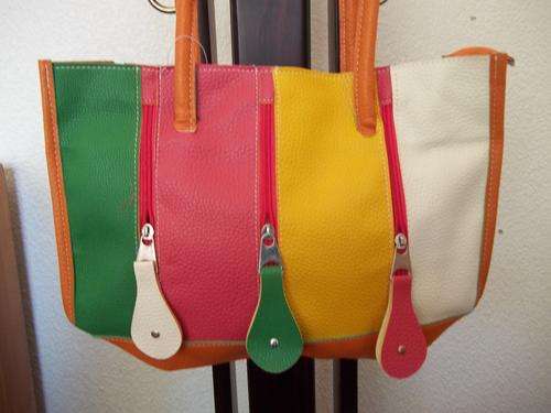 Colorful PU leather Ladies bag Bag in ORANGE.For a fun day out. A Great buy!
