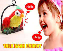 **NEW Amazing talk back TALKING PARROT** Repeats whatever you say- Your kids will be amazed!