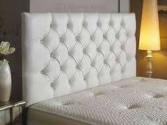 Crystal Button DIAMOND STITCH QUEEN HEADBOARD-Total stunning! Available in CHOC BROWN,WHITE,CREAM