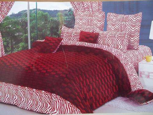**QUILTED FAUX FUR QUEEN comforter set TOTALLY REVERSIBLE! Great for WINTER! AVAILABLE IN RED