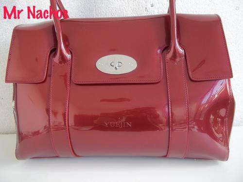 ONLY ONE**HI GLOSS PATENT**designer BAGS From ITALY-HIGH QUALITY, GREAT DESIGN- BURGUNDY