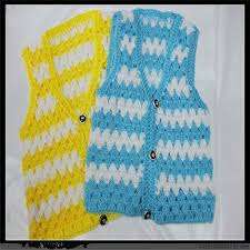 2 x Gorgeous Hand Crochet Baby Vest- So cute!(6-12 months)