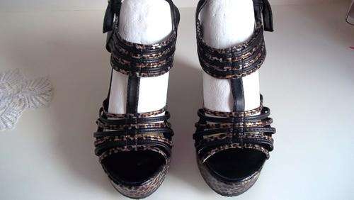 Gorgeous Strappy Animal Print Wedge- sizes 4,5,6 - Step out in STYLE with this stunner!
