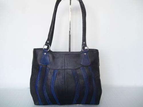 New Arrivals*Only one*Stunning REAL LEATHER HAND BAG  in Black & Blue- Great quality, Great buy!