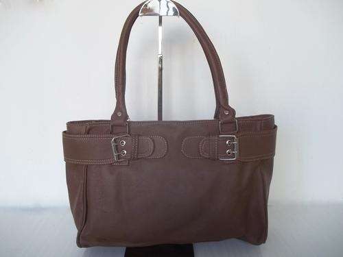 Only One!**stunning REAL leather LARGE TRAVEL/HAND Bag in Brown. Travel in STYLE!