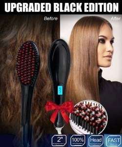 Upgraded Edition- Electric Automatic HAIR STRAIGHTENER BRUSH- BLACK! MUST HAVE!