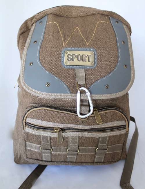 **NEW ARRIVAL**Canvas Utility Back Pack in Brown- Unisex